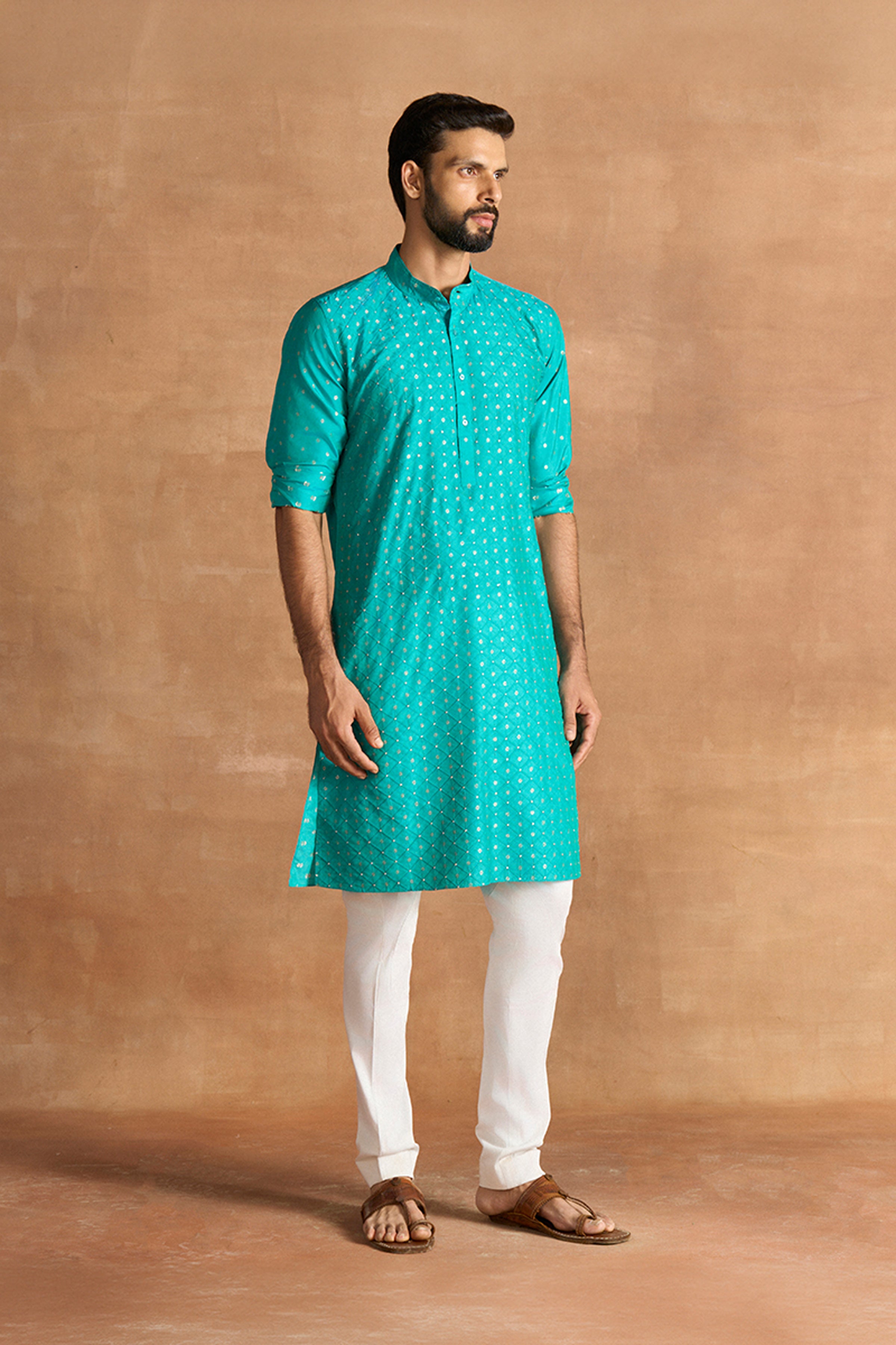 KURTA TURQ GOLD