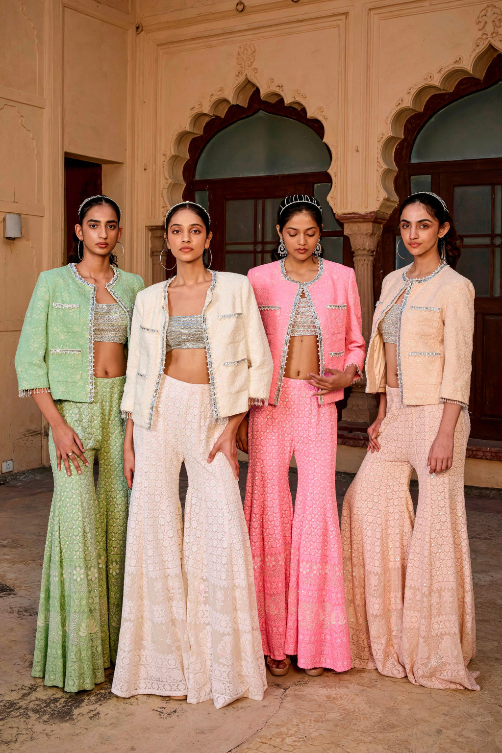 SHARARA BUSTIER JACKET IVORY