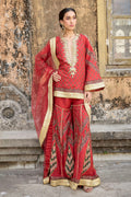 SHARARA KURTA DUPATTA RED