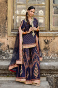 SHARARA KURTA DUPATTA NAVY
