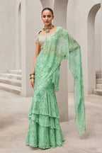 Darpe Saree Blouse Pista Green