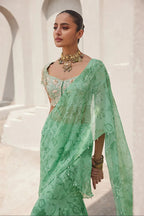 Darpe Saree Blouse Pista Green