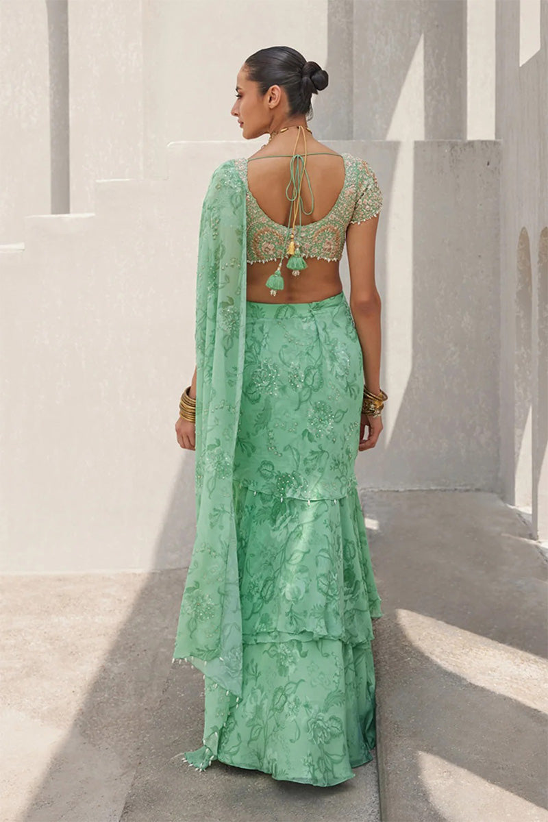 Darpe Saree Blouse Pista Green
