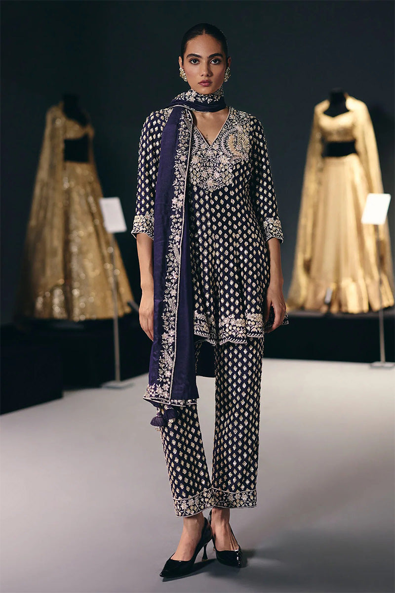 Kurta Pant Dupatta Purple