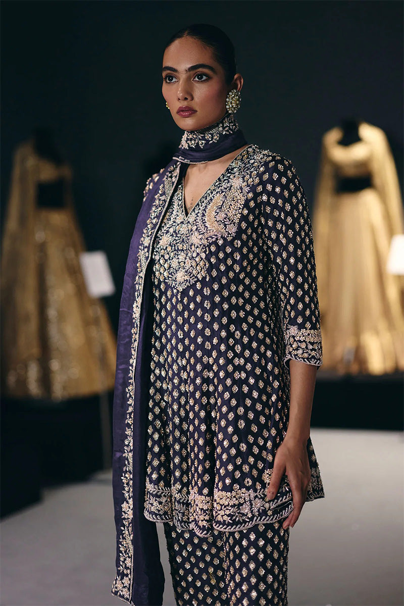 Kurta Pant Dupatta Purple