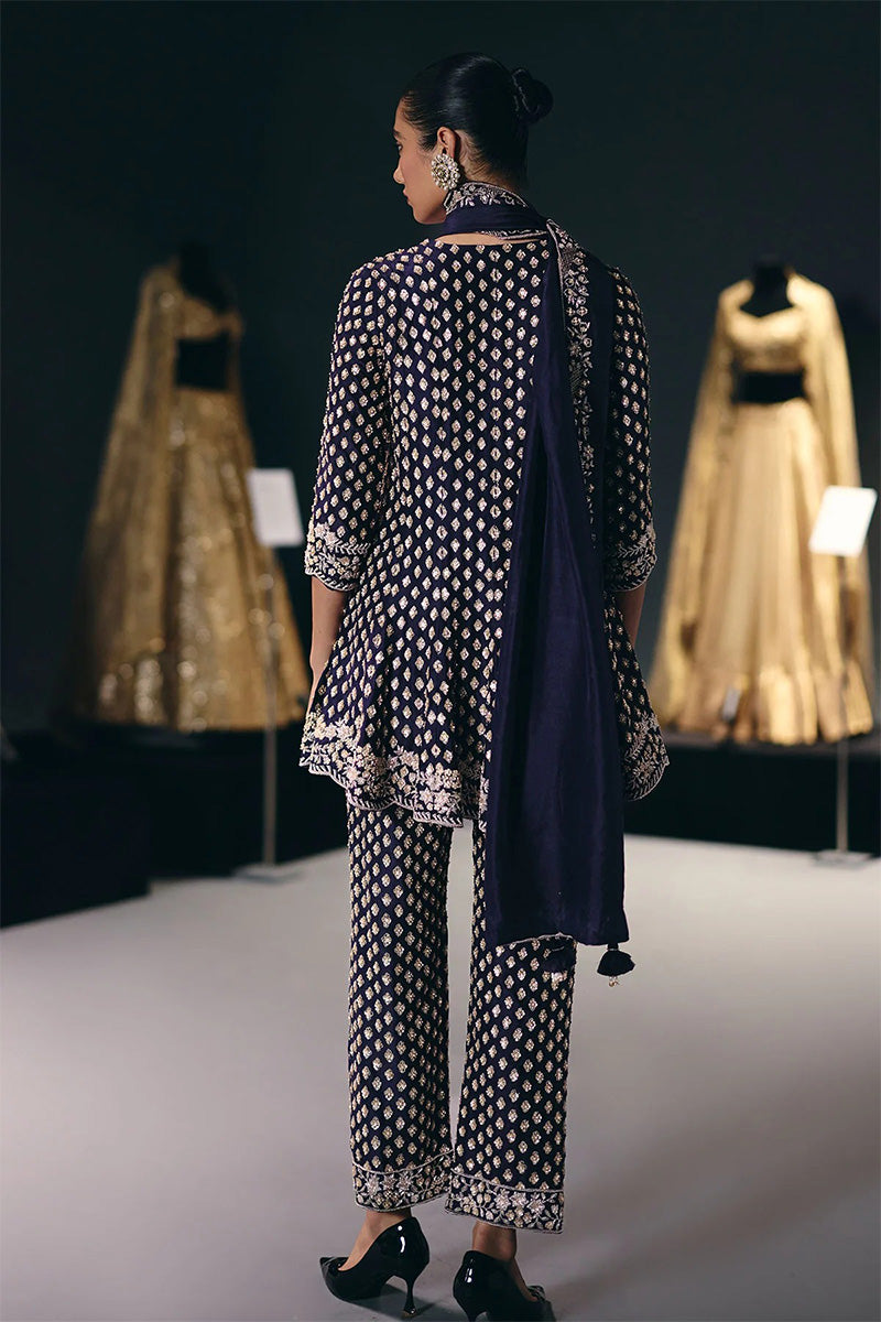 Kurta Pant Dupatta Purple