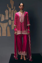 Kurta Pant Dupatta Fuschia