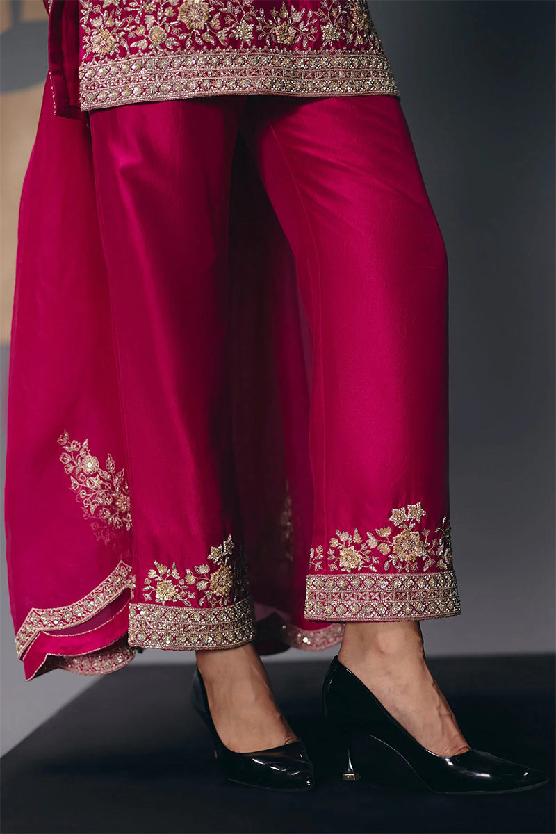 Kurta Pant Dupatta Fuschia