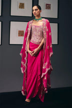 Skirt Corset Cape Fuschia