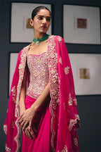 Skirt Corset Cape Fuschia