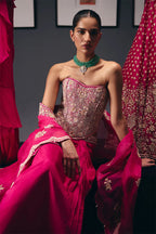 Skirt Corset Cape Fuschia