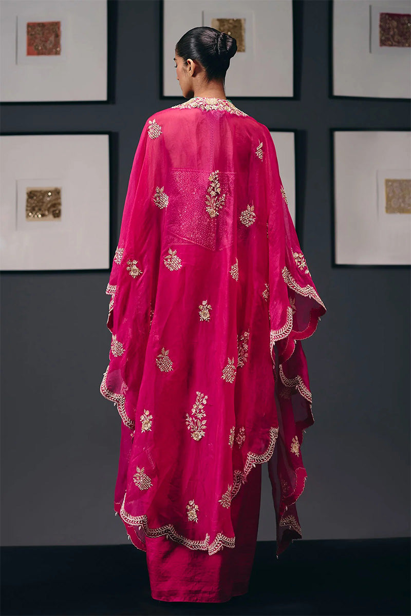 Skirt Corset Cape Fuschia