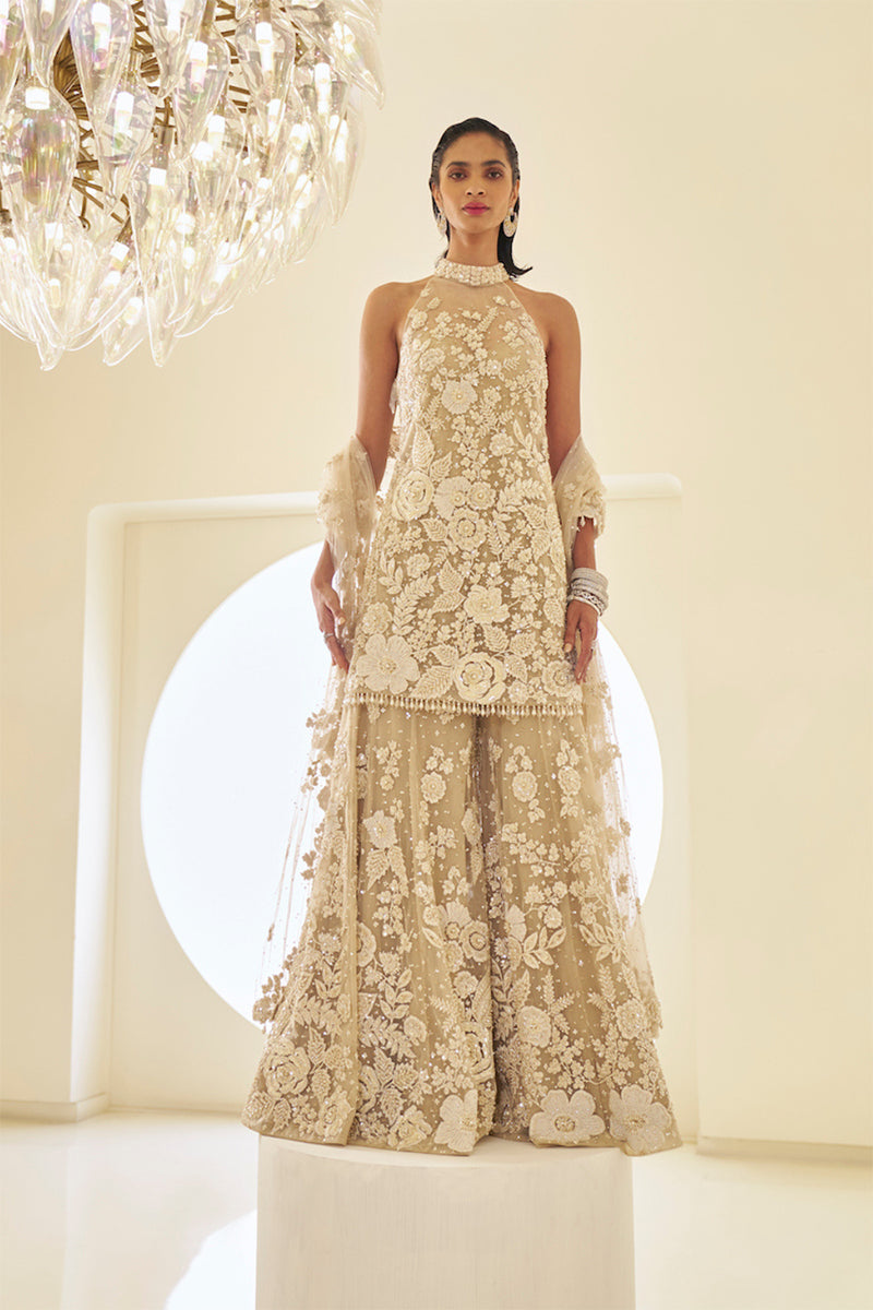 Kurta Gharara Dupatta Nude