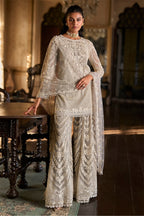 Kurta Gharara Dupatta Grey