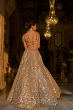 Lehenga Blouse Dupatta Gold