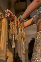 Lehenga Blouse Dupatta Gold