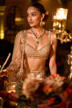 Lehenga Blouse Dupatta Stone-Pearl