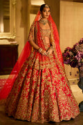 Lehenga Blouse Dupatta Red