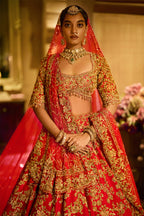 Lehenga Blouse Dupatta Red