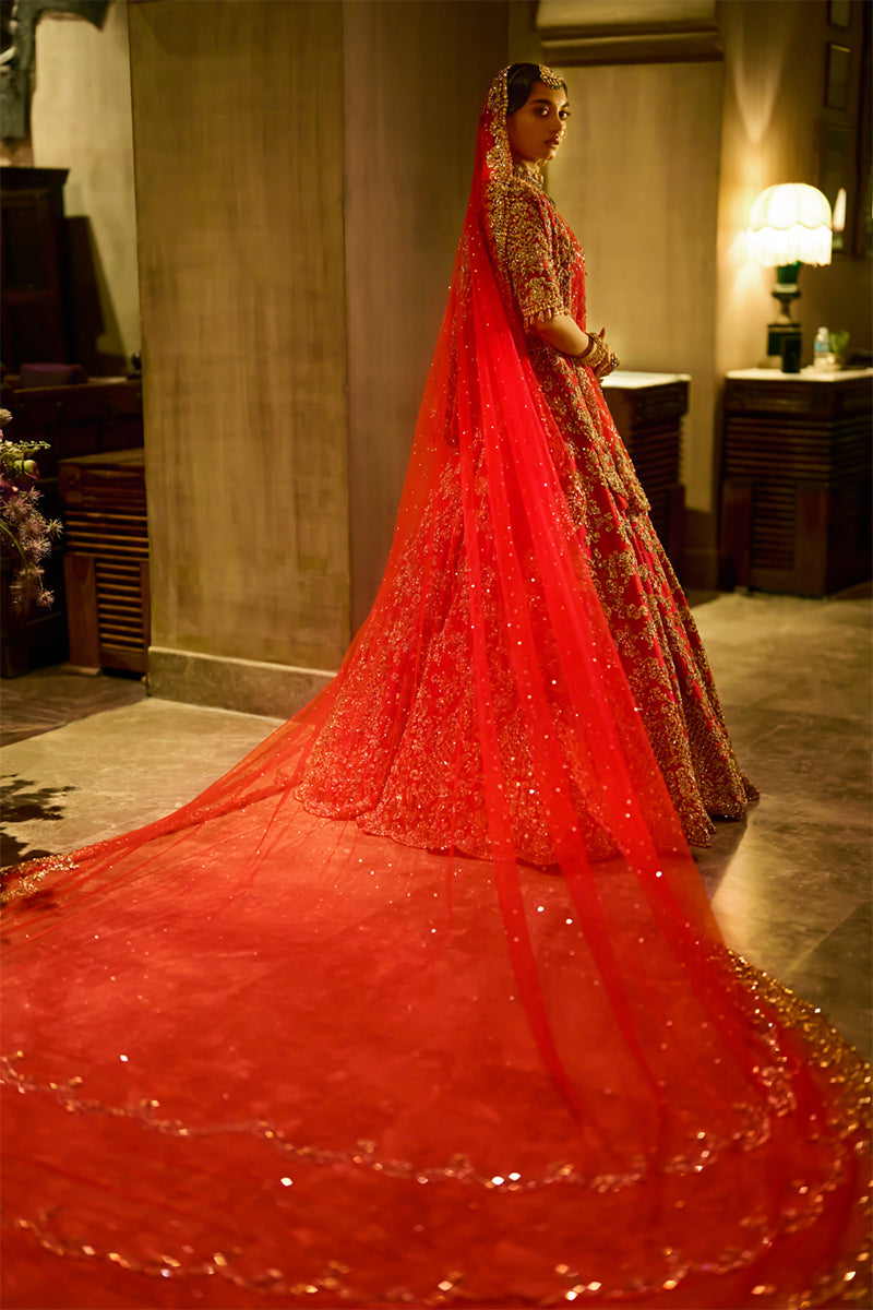 Lehenga Blouse Dupatta Red