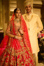 Lehenga Blouse Dupatta Red