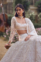 Lehenga Blouse Dupatta Powder-Peach