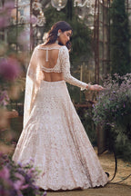 Lehenga Blouse Dupatta Powder-Peach