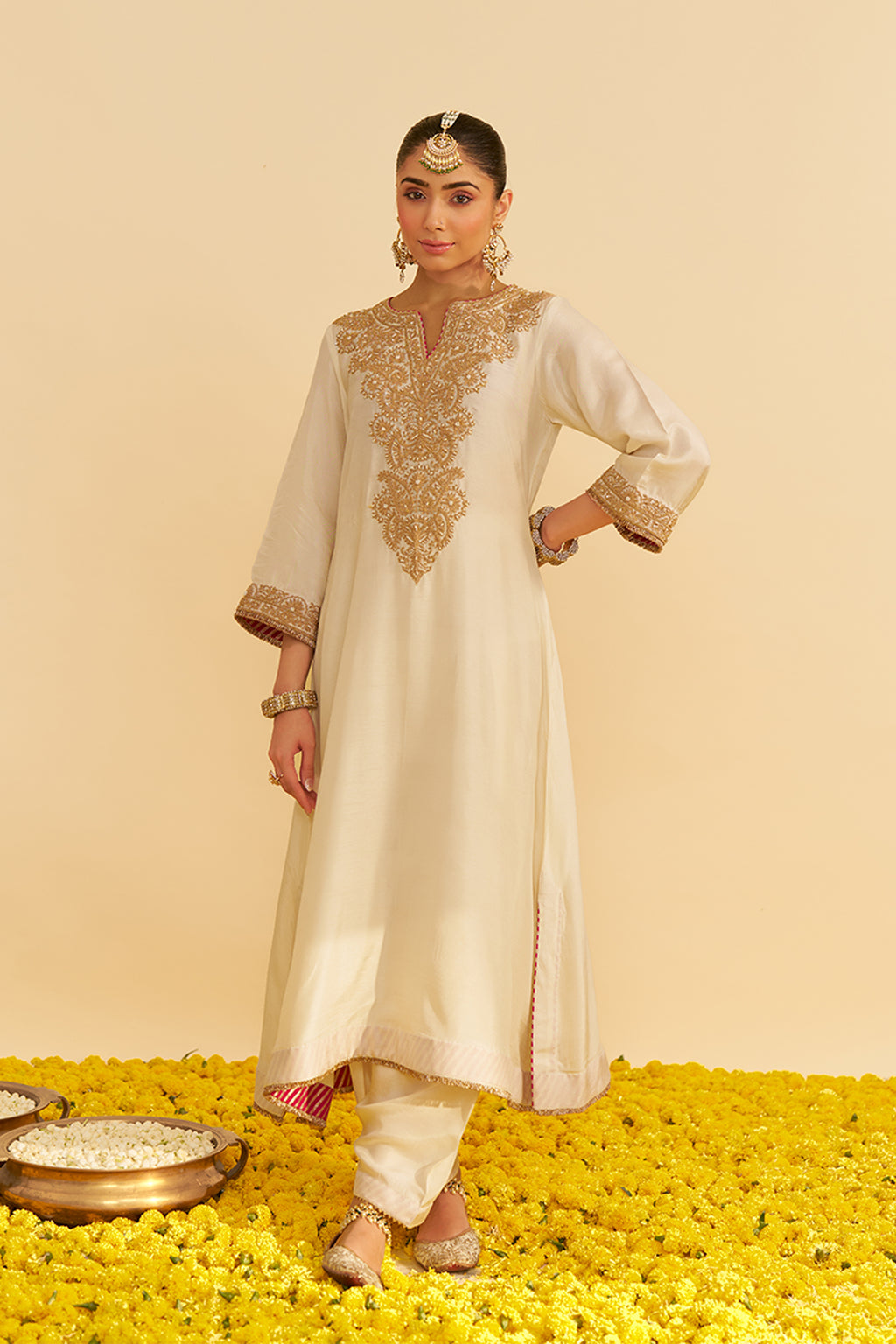 KAFTAN SALWAR IVORY