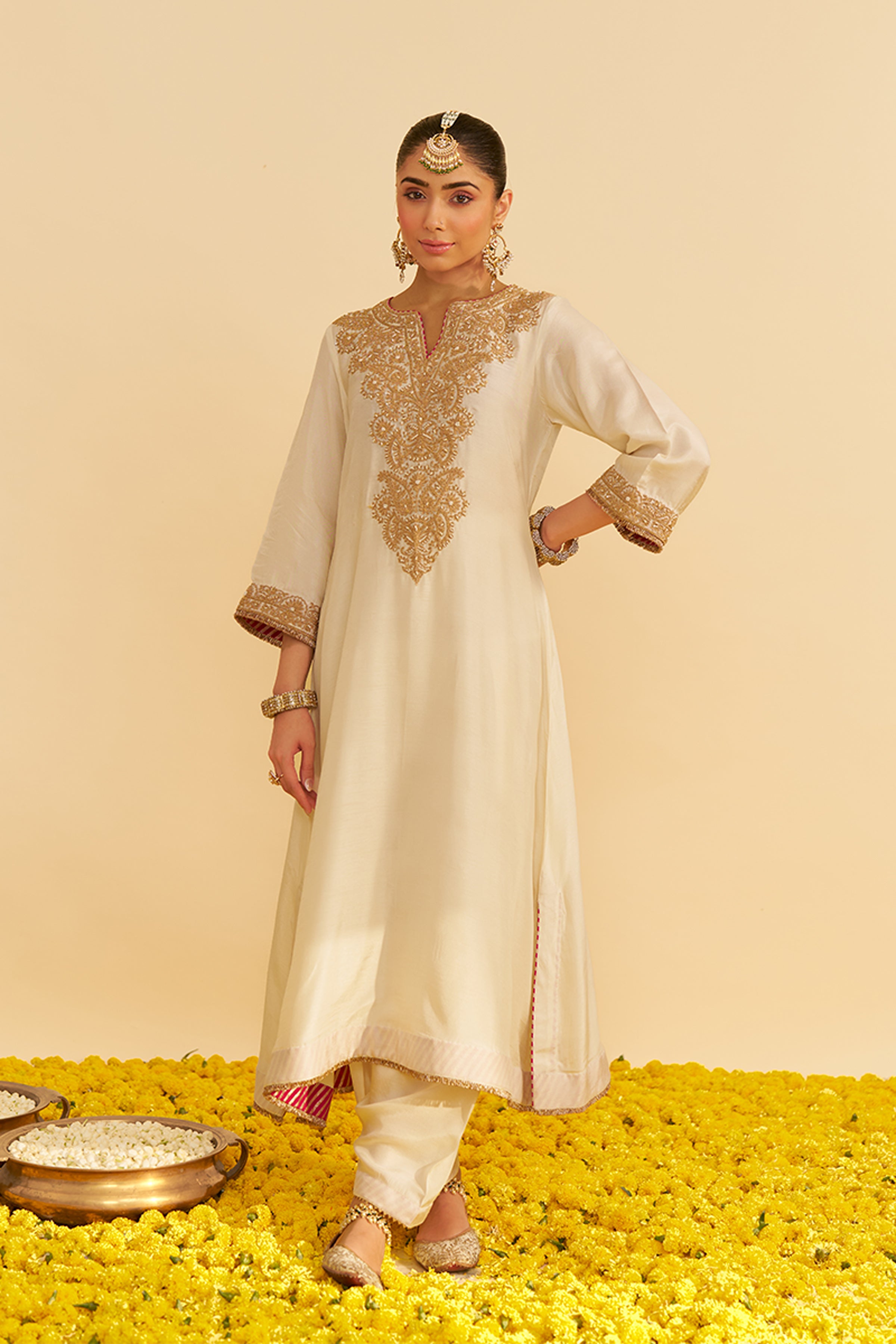 KAFTAN SALWAR IVORY
