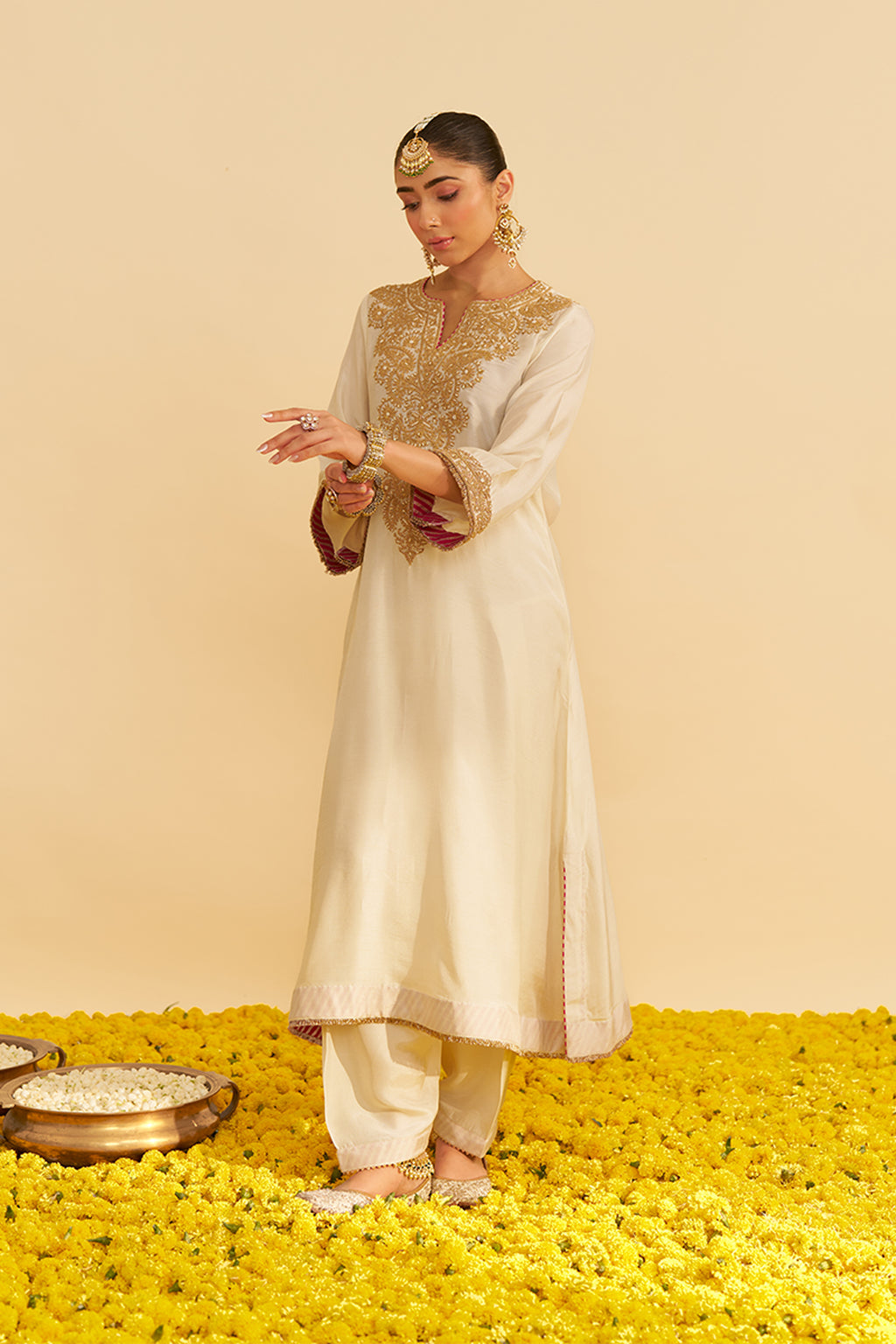 KAFTAN SALWAR IVORY