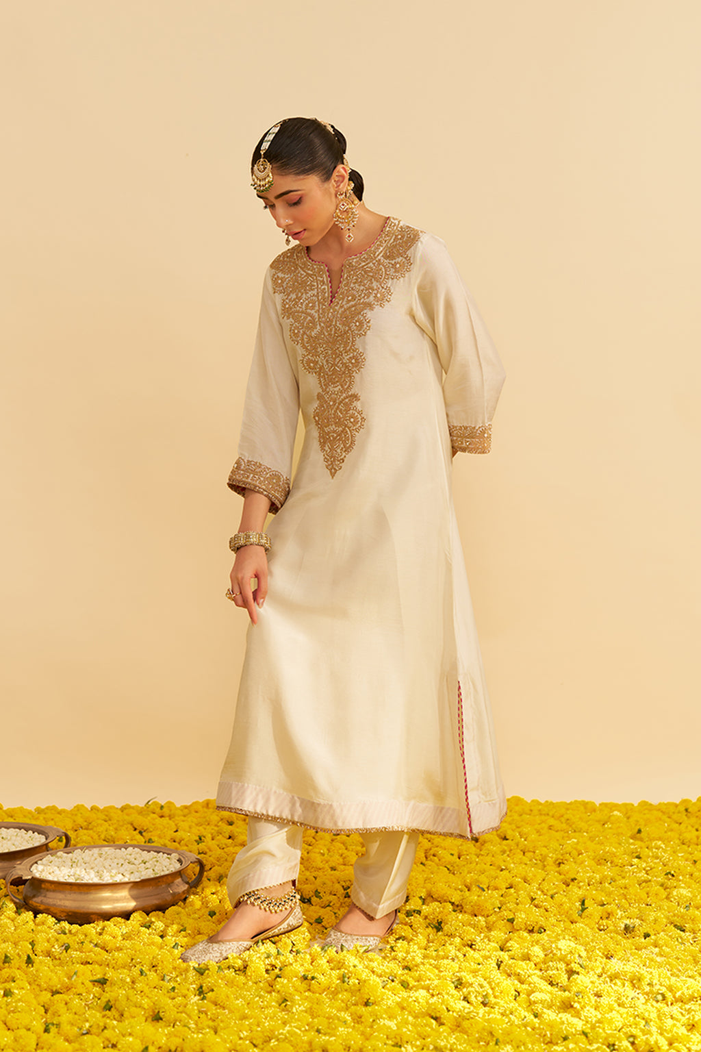 KAFTAN SALWAR IVORY