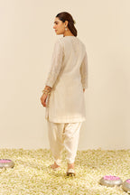 KURTA DHOTI DUPATTA BLUSH PINK IVORY YELLOW