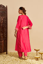 CHAUGA SALWAR MUSTARD HOT PINK