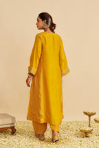CHAUGA SALWAR MUSTARD HOT PINK