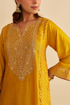 CHAUGA SALWAR MUSTARD HOT PINK