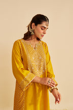 CHAUGA SALWAR MUSTARD HOT PINK