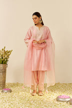 CHAUGA SALWAR DUPATTA BLUSH PINK IVORY
