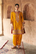 SHEETAL BATRA KAFTAN SALWAR CHAUGA SALWAR DUPATTA MUSTARD