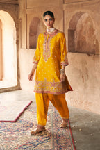 CHAUGA SALWAR DUPATTA MUSTARD