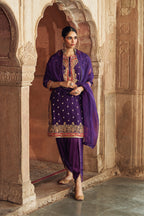 KURTA PANT DUPATTA PURPLE