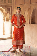KURTA PANT DUPATTA ORANGE