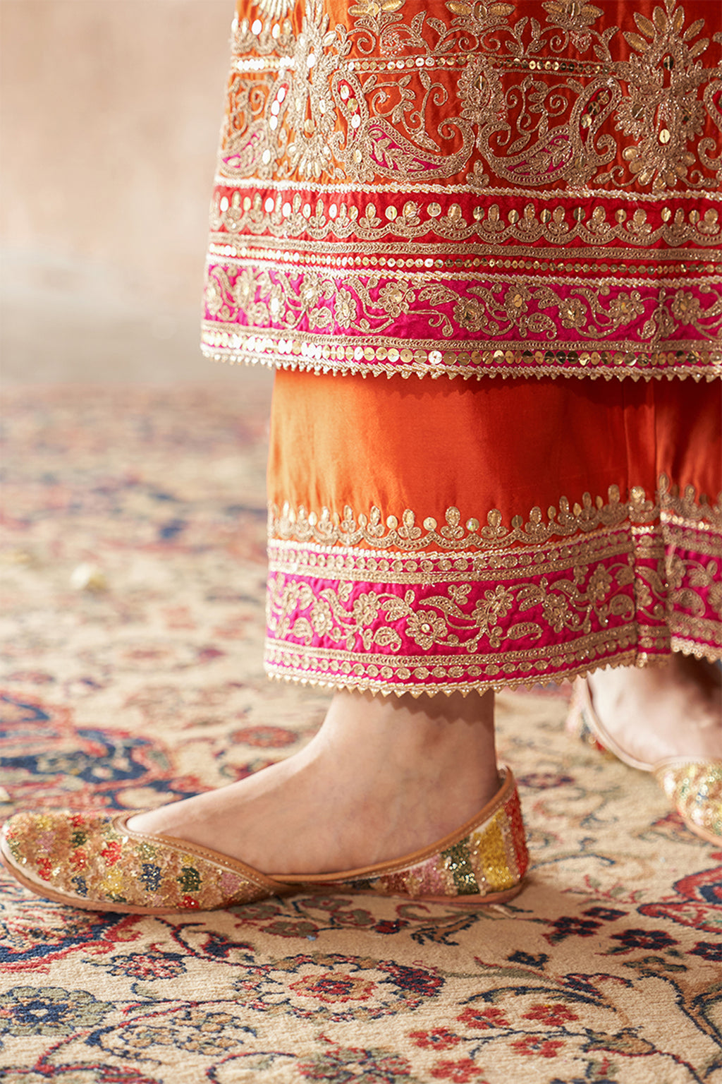 KURTA PANT DUPATTA ORANGE