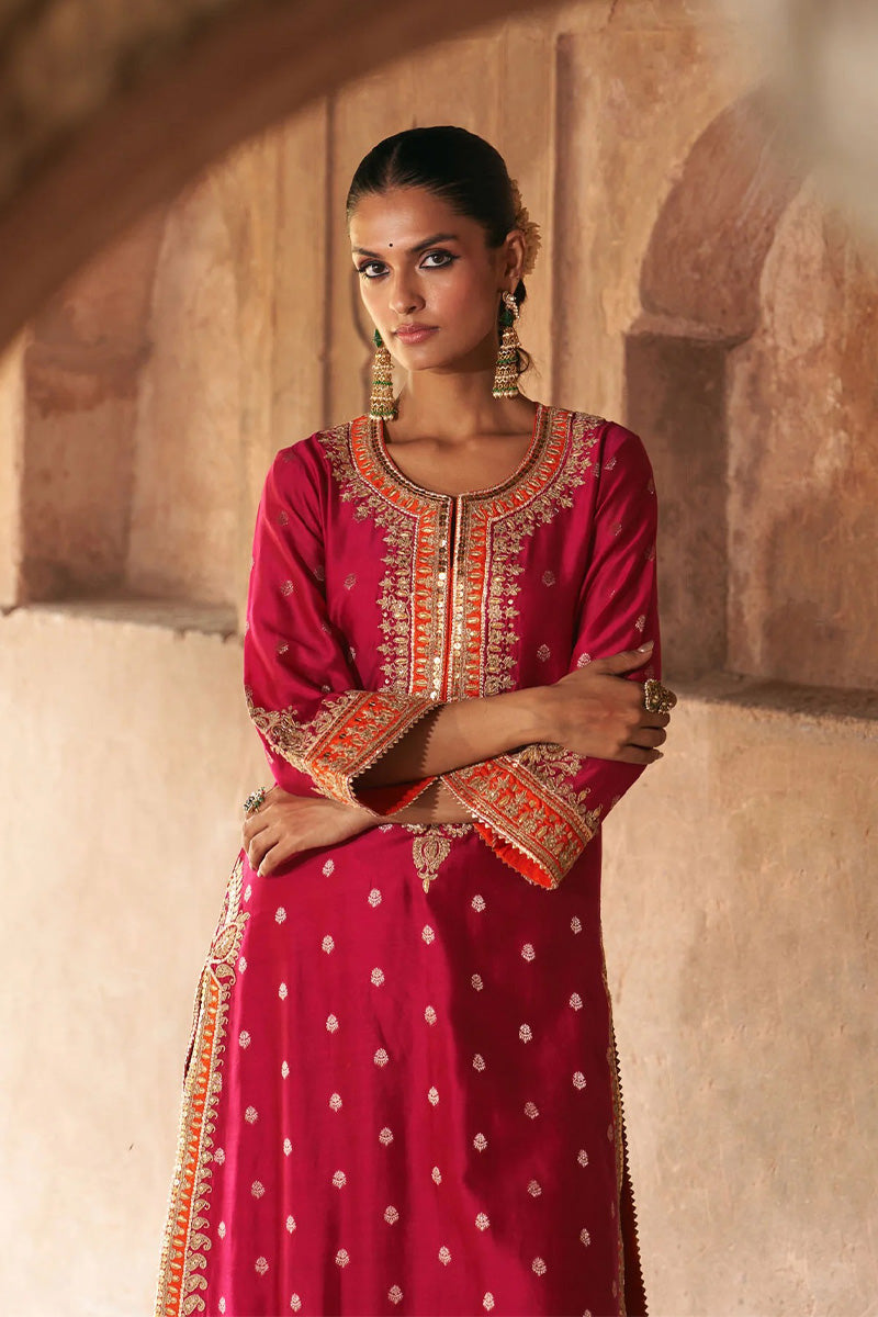 Kurta Pant Dupatta Hot Pink