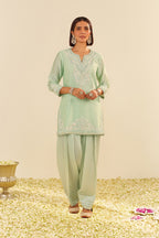 KURTA PANT DUPATTA MINT GREEN