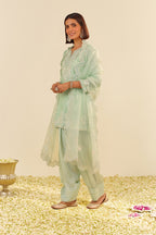 KURTA PANT DUPATTA MINT GREEN