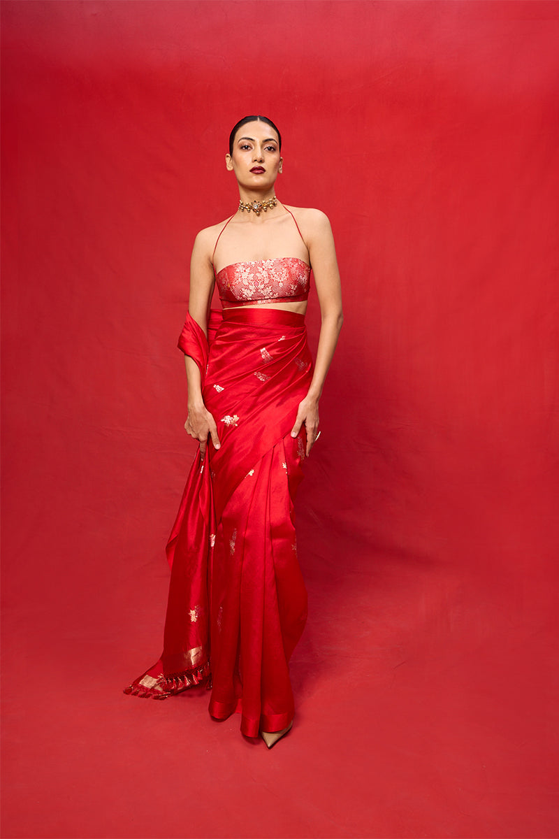 Saree Blouse Fabric Red