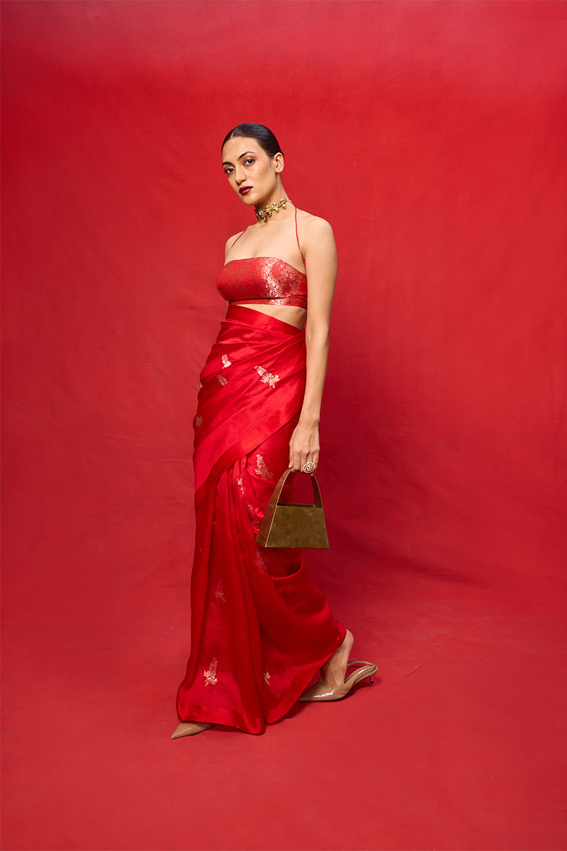 Saree Blouse Fabric Red
