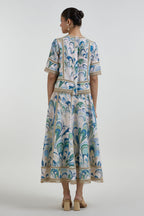 Skirt Top Beige-Green-Blue