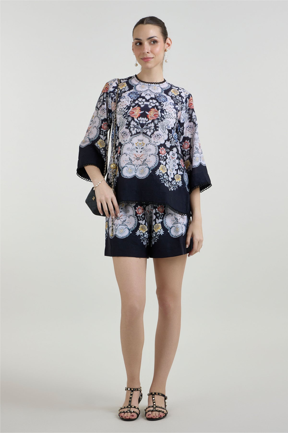 Tunic Top Shorts Black