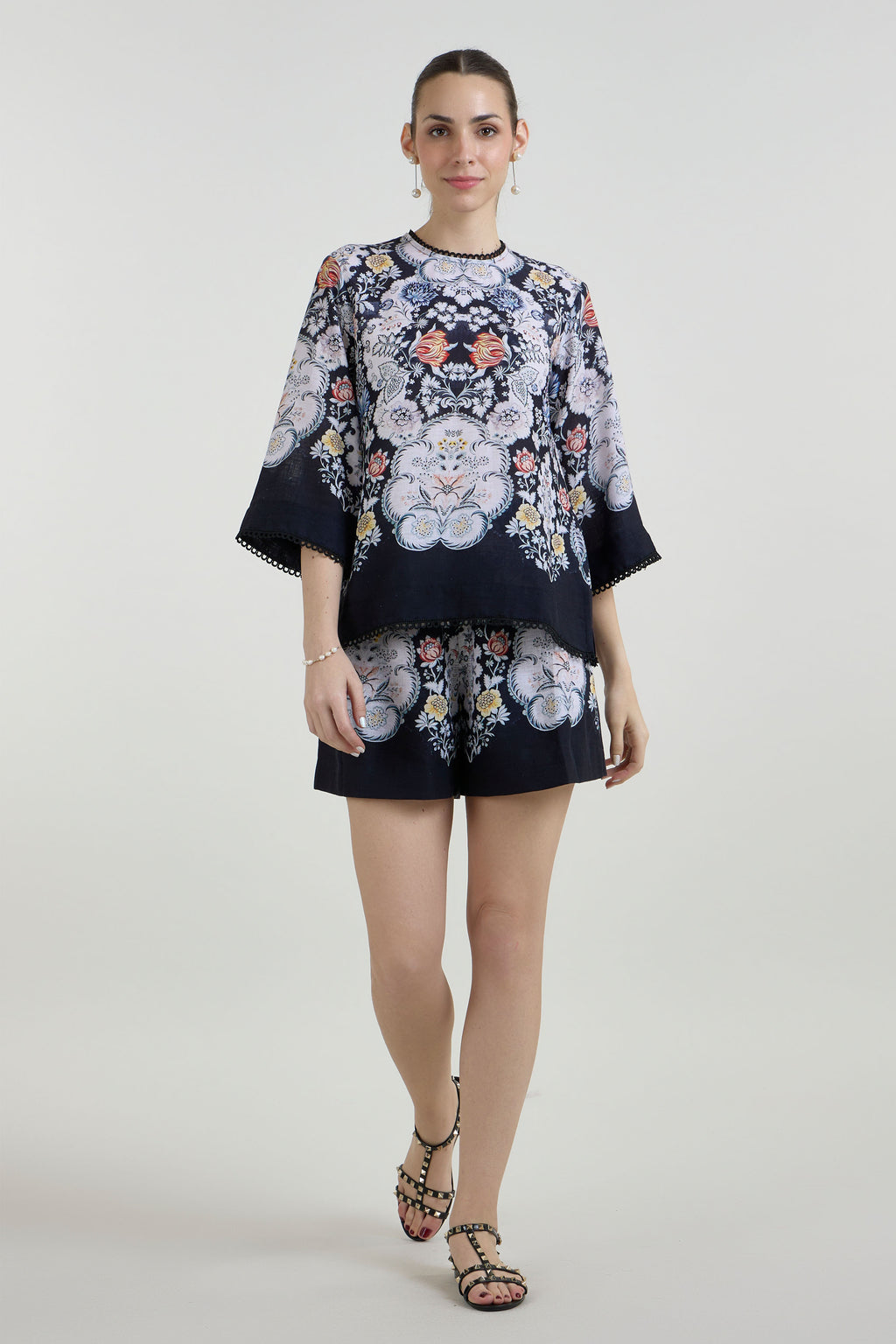 Tunic Top Shorts Black